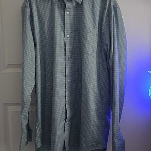 Banana Republic Light Blue Grid Dress Shirt